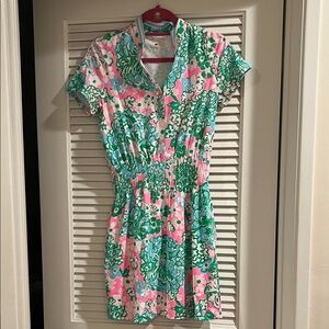 Lilly Pulitzer Pink and Green Floral Tennis Dress with Underpants
